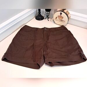 St John's Bay Dark Brown Casual Shorts NWT Sz 14W
